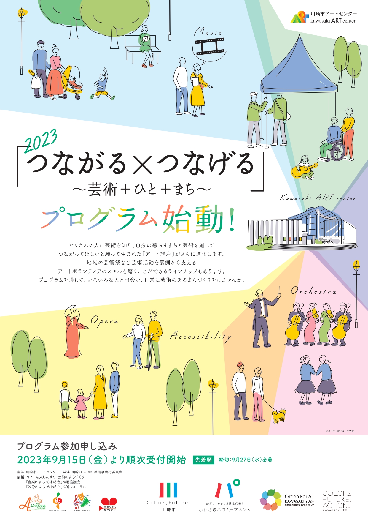 イメージ：「つながる×つなげる～芸術＋ひと＋まち～」プログラム　受講生募集（オープン講座　第4回 音声ガイドで映画鑑賞『どん底 4Kレストア版』バリアフリー上映）
